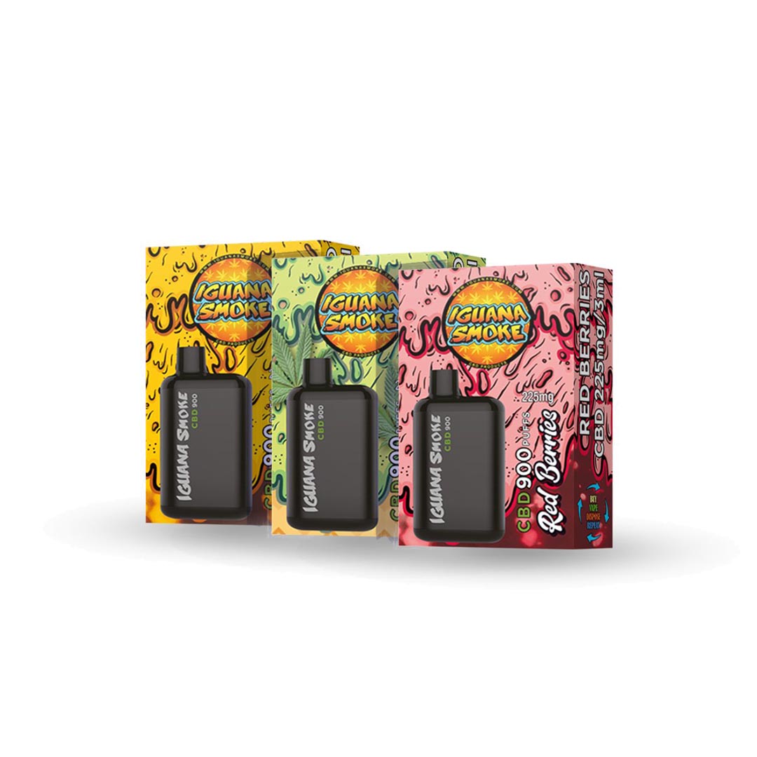 Pack 3 Vapeadores Desechables 6% CBD 3 ml - Iguana Pod Pocket