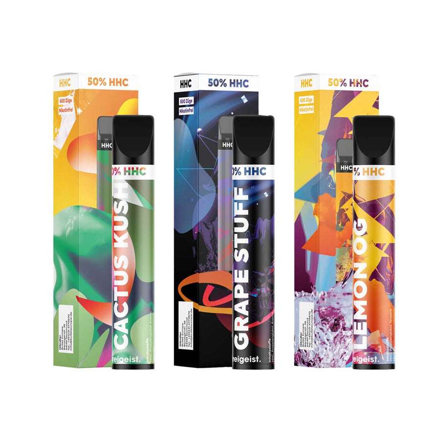 Pack 3 Vapes Descartáveis 50% HHC 2ml (600 hits) - Freigeist